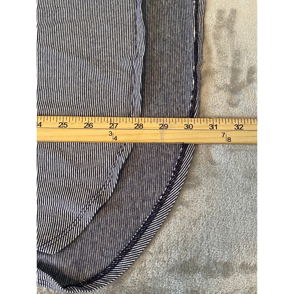 Soft Surroundings T-Shirt Sz XL Blue Stripe Pima Cotton Spandex Nautical Coastal - Picture 7 of 8